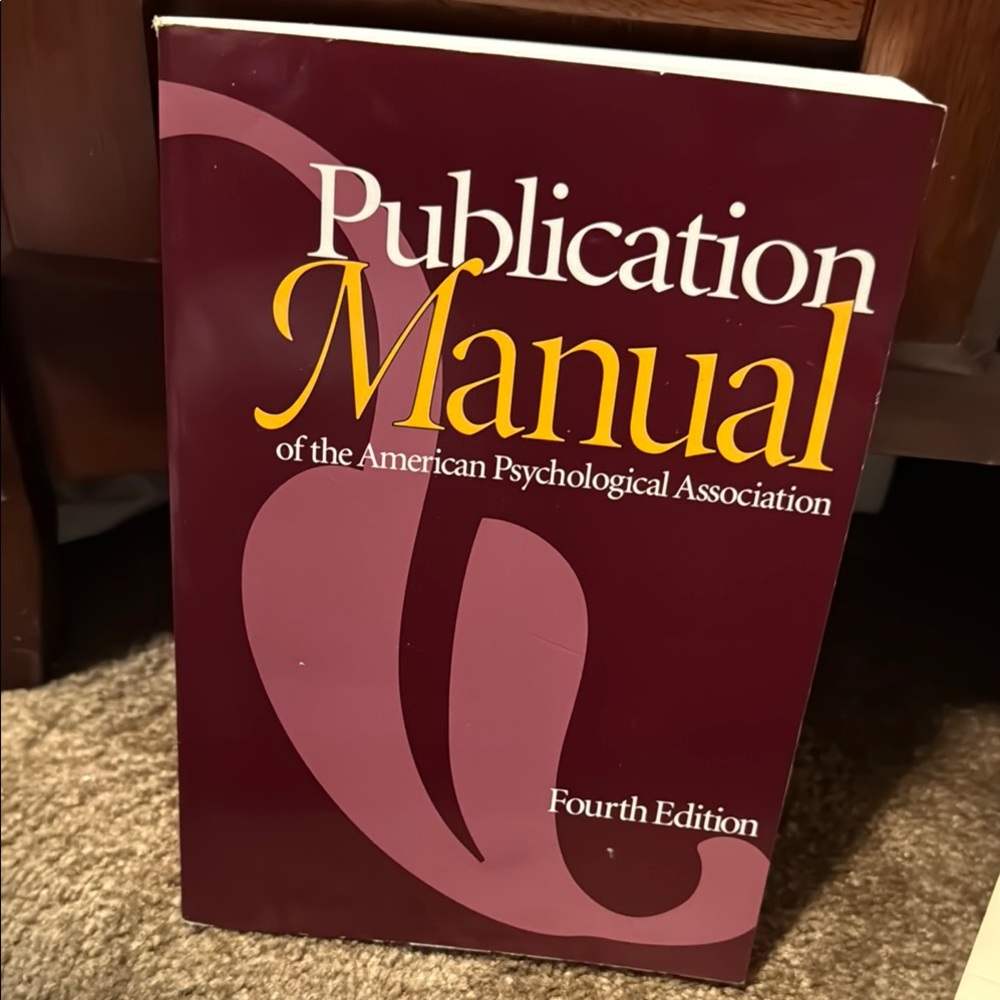 Publication Manual of the American Psychological Association
